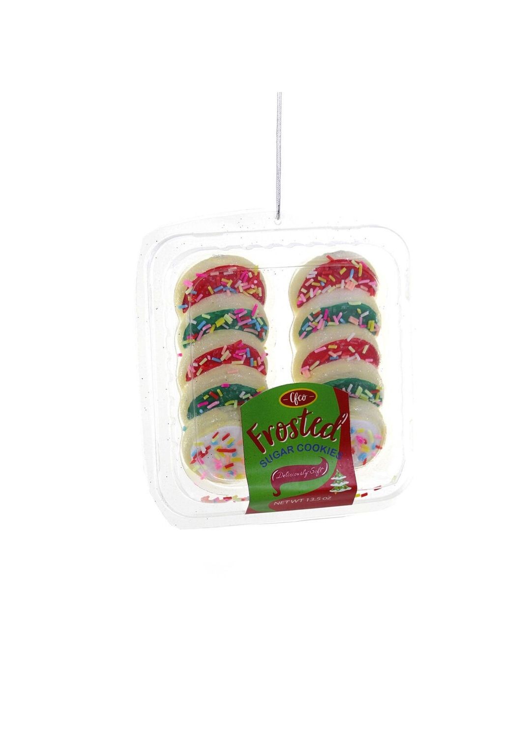 Holiday Frosted Sugar Cookies Glass Ornament