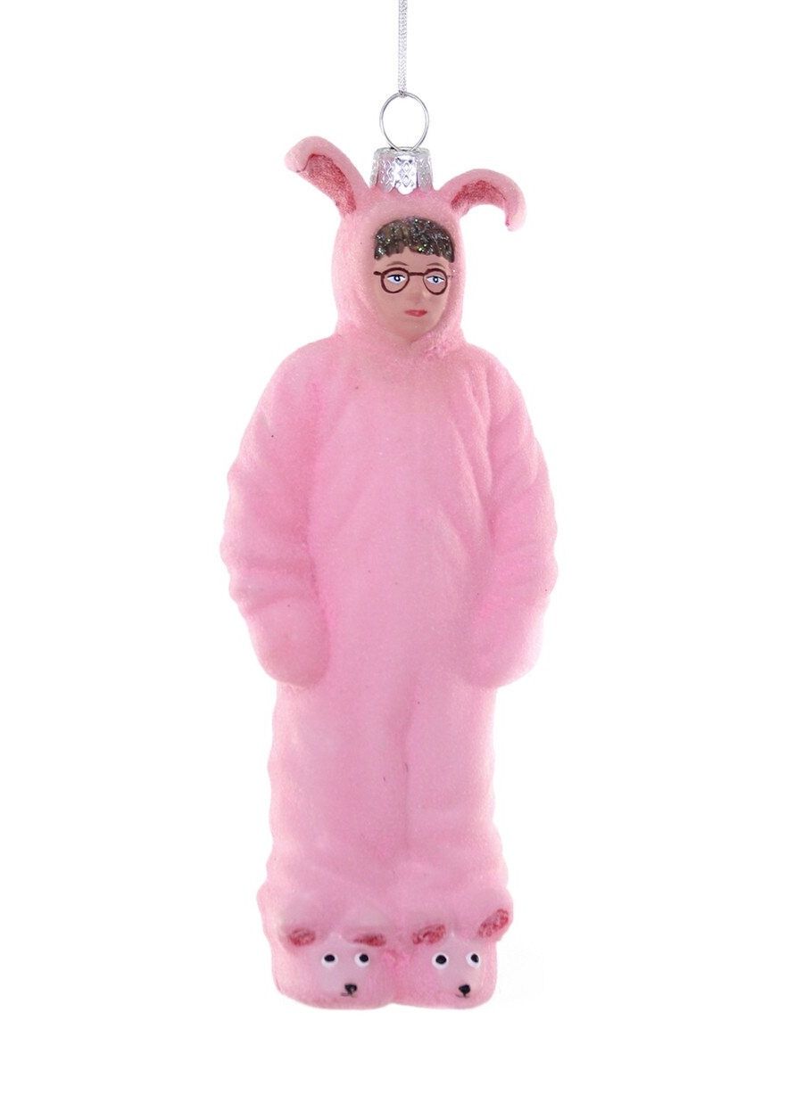 Ralphie Bunny Glass Ornament