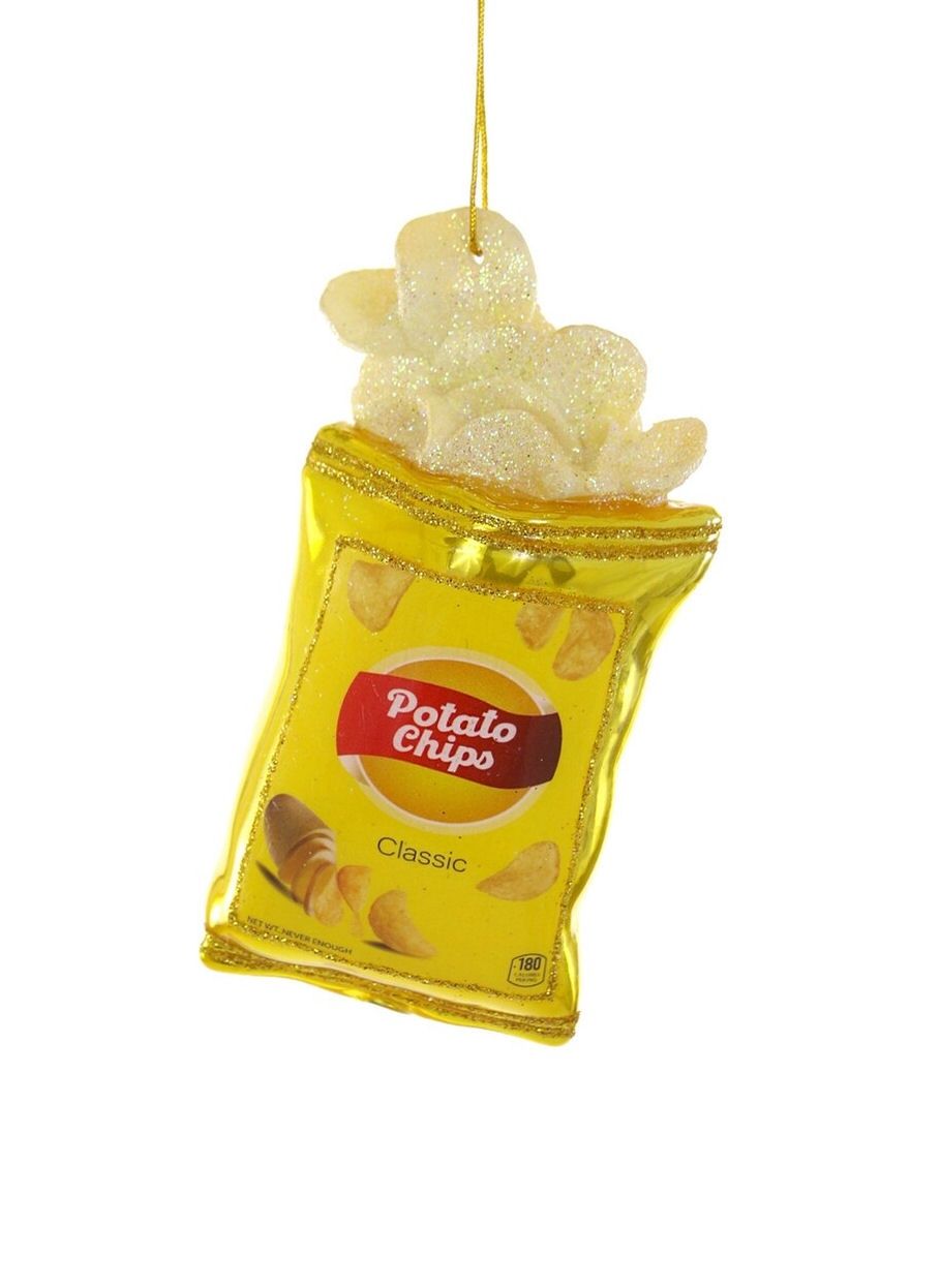 Potato Chips Glass Ornament