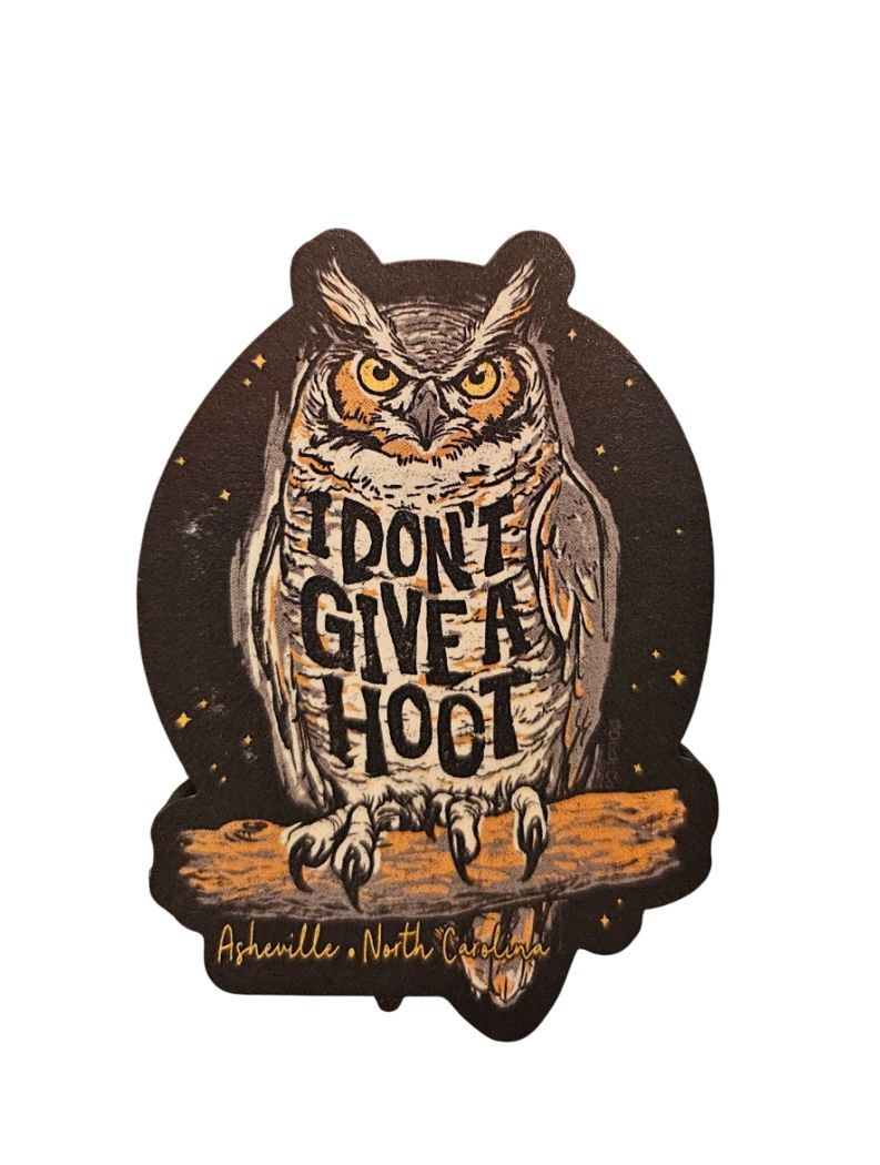 I Don’t Give A Hoot Owl Asheville NC Magnet