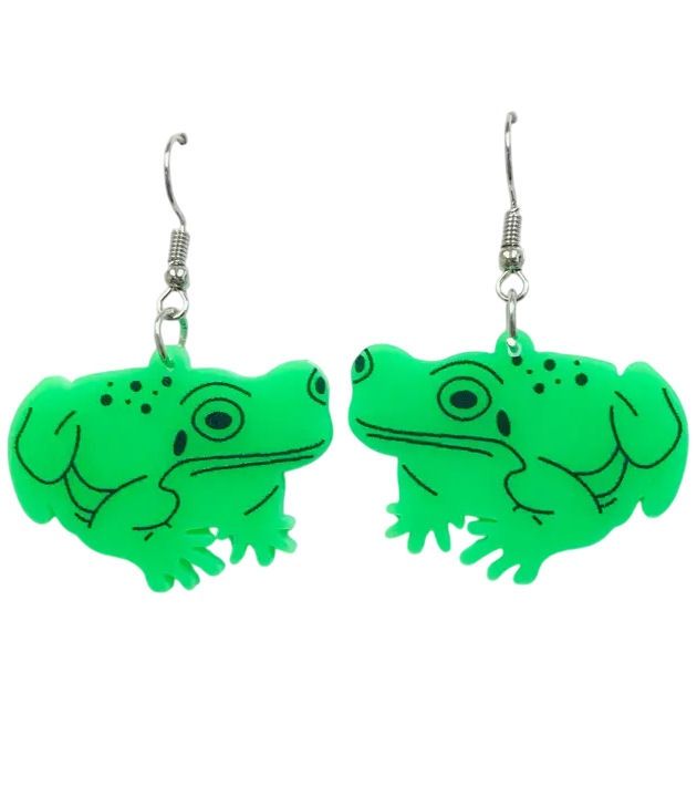 Frog Acrylic Earrings