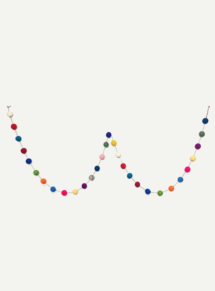 Felt Pompom Multicolor Garland