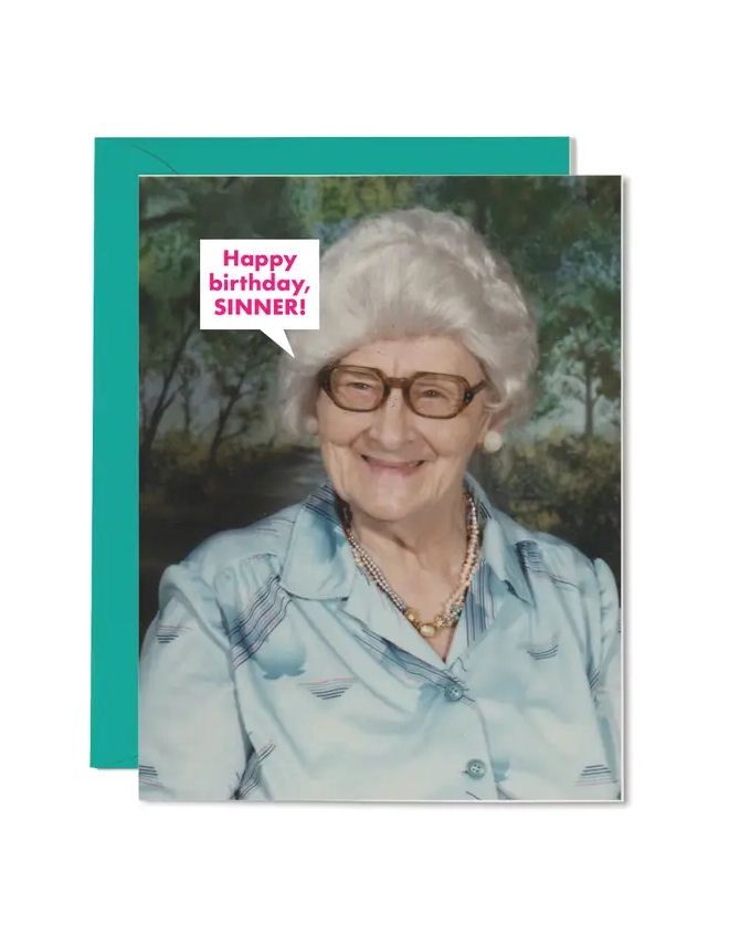 Happy Birthday Sinner Card