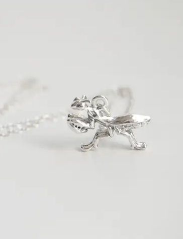 Silver Praying Mantis Necklace
