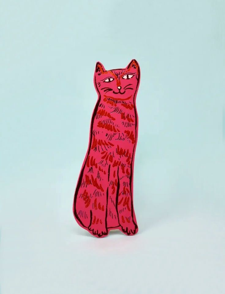 Bright Pink Cat Tails Bookmark