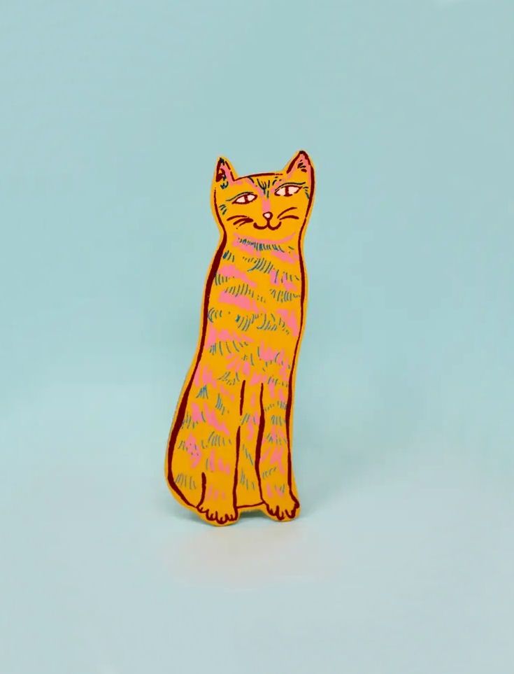 Yellow Cat Tails Bookmark