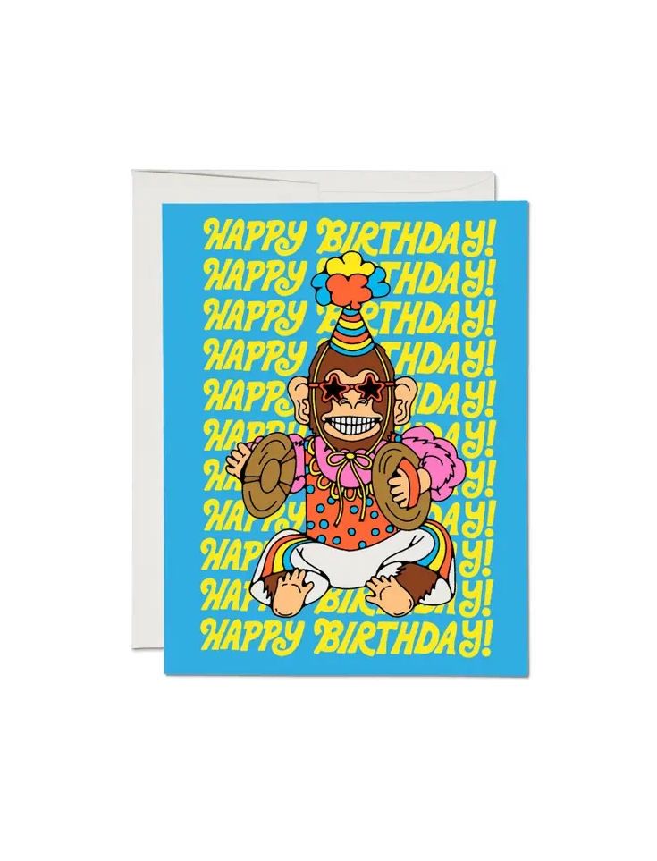 Happy Birthday Funky Monkey Card