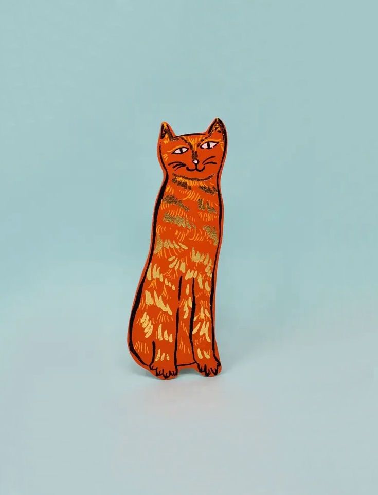 Orange Cat Tails Bookmark