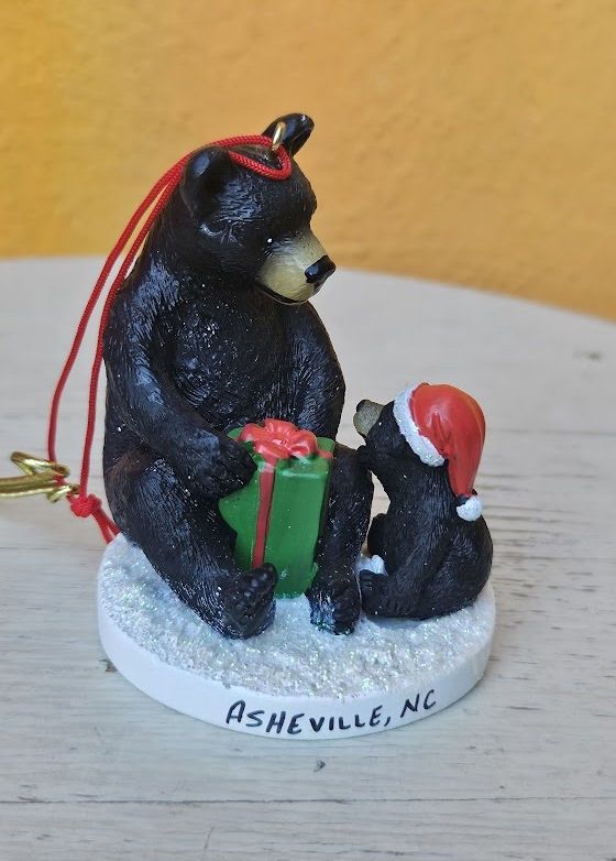 Black Bear And Baby Open Gifts Asheville Ornament