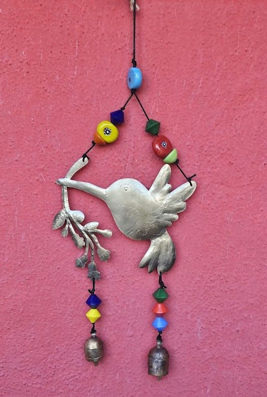 Free Spirit Hummingbird Beads And Bells Chime