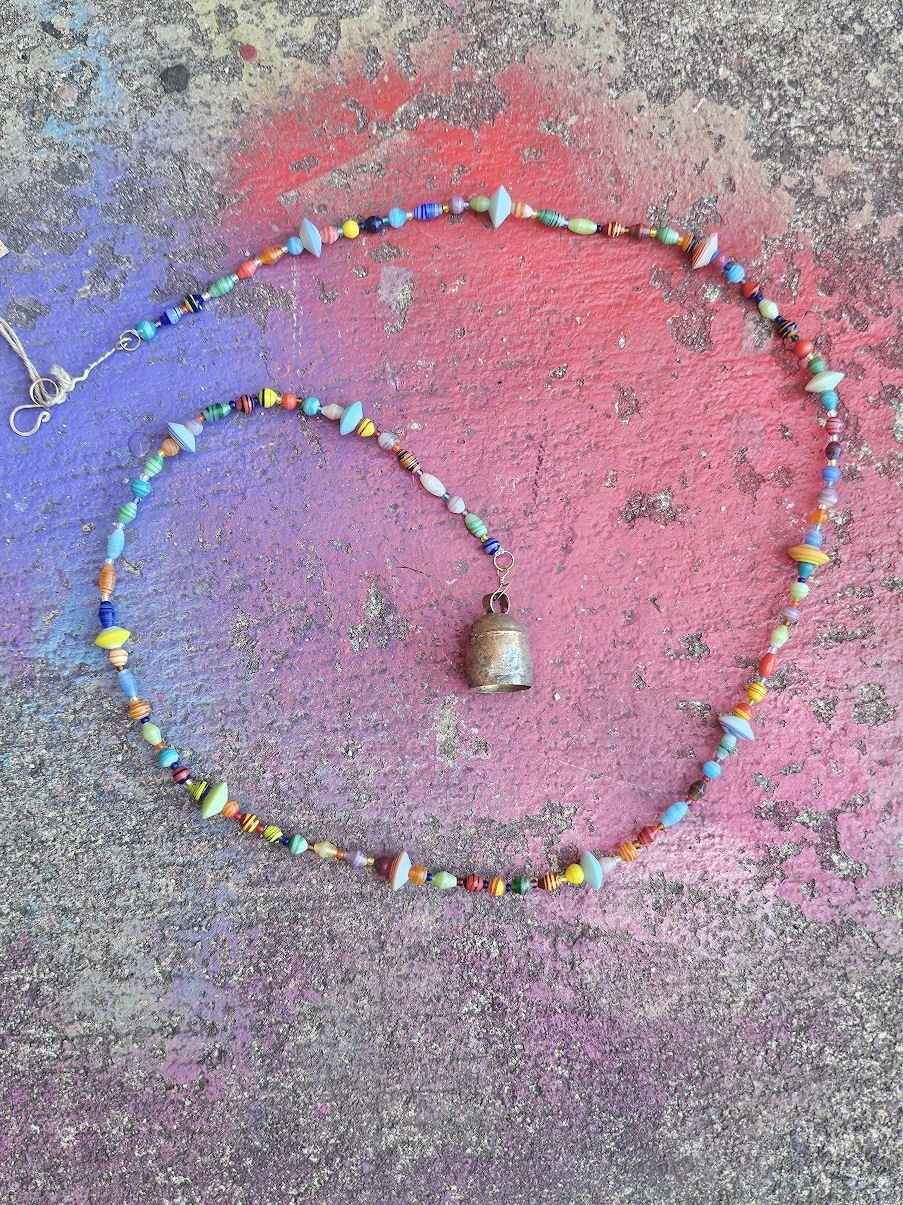 The Rainbow Effect Strand Of Beads And Bell