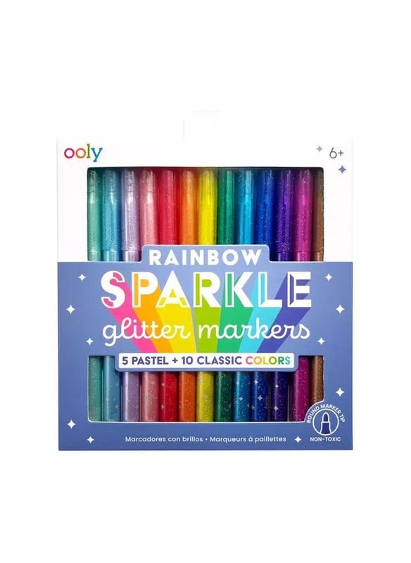 Rainbow Sparkle Glitter Markers