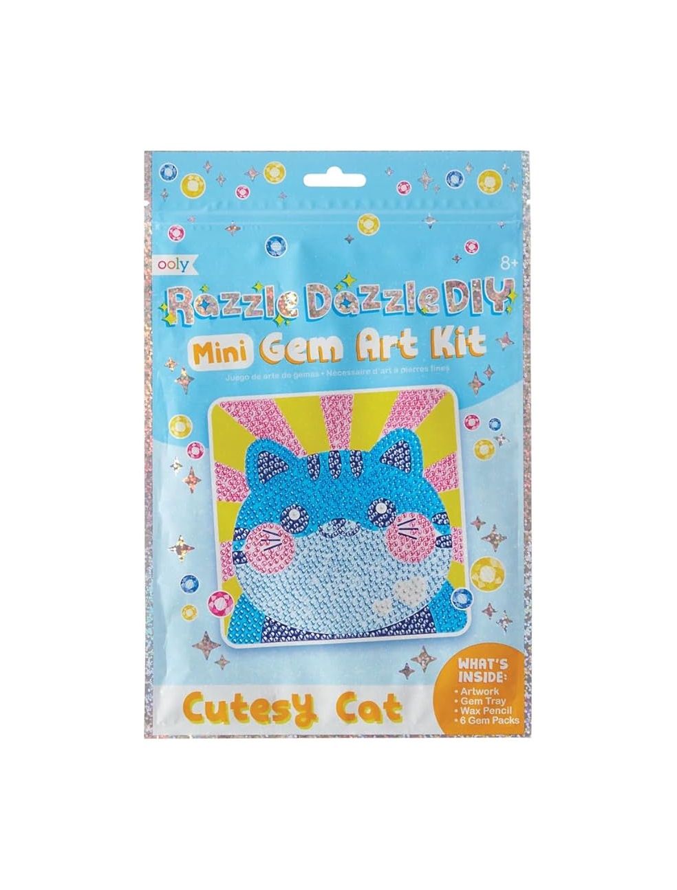 Cutesy Cat Razzle Dazzle DIY Mini Gem Art Kit