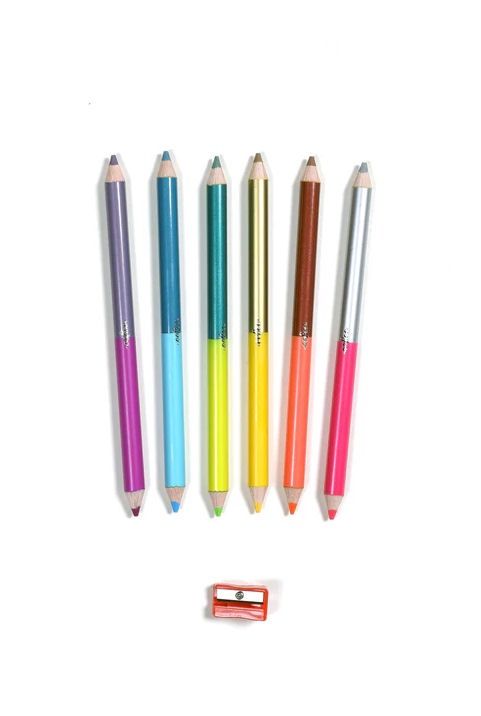 Silver Robot 6 Jumbo Double Sided Pencils