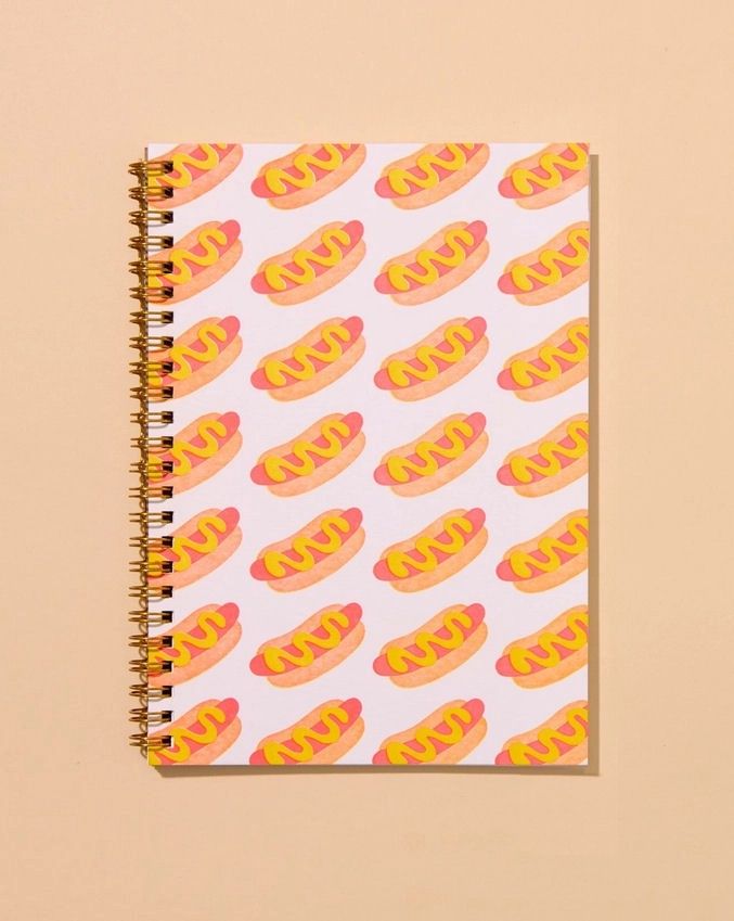 Hot Dog Spiral Notebook