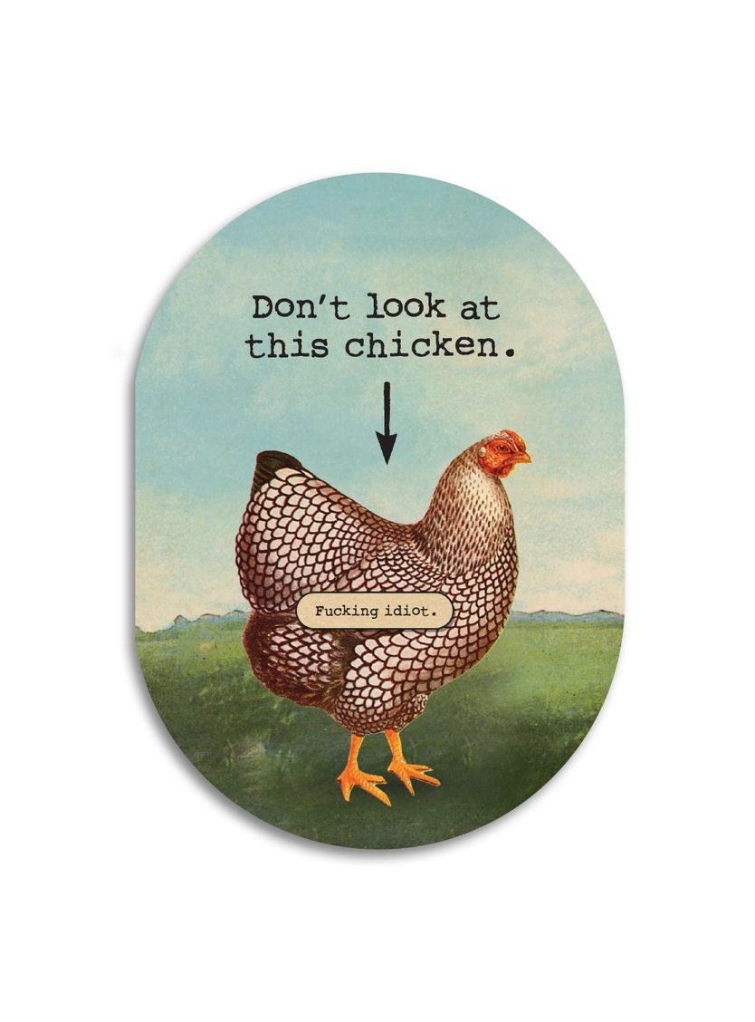 Don't Look At The Chicken Card