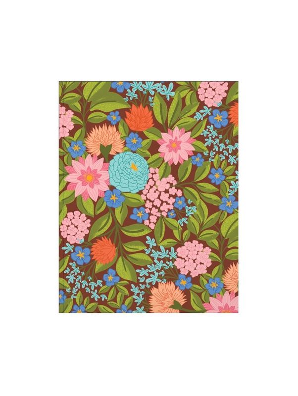 Lush Blooms Medium Lined Notebook