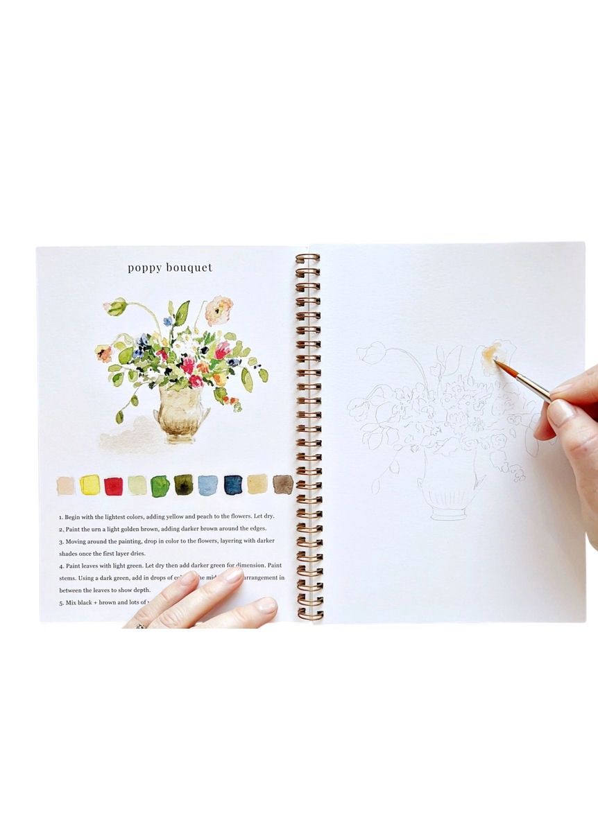 Bouquets Watercolor Workbook