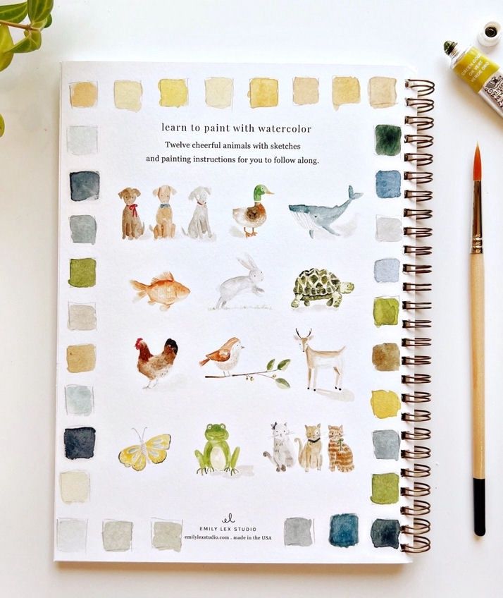 Animals Watercolor Workbook