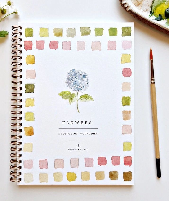 Flowers Watercolor Workbook