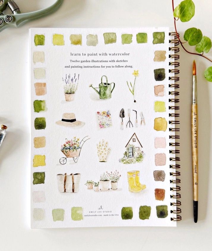Garden Watercolor Workbook
