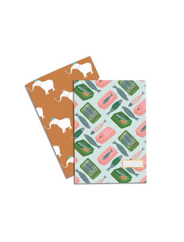 Anchovies And Elephants Notebook Set