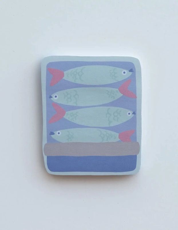 Tinned Fish Sardine Die-Cut Sticky Notepad