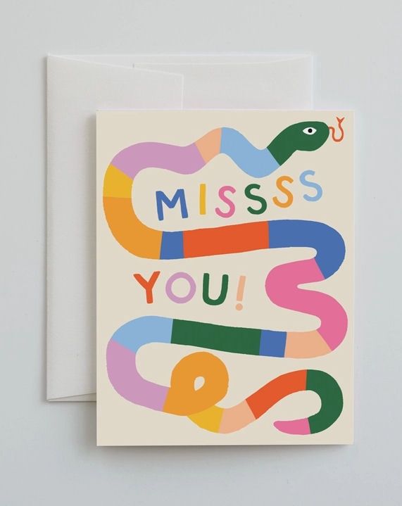 Missss You Snake Card