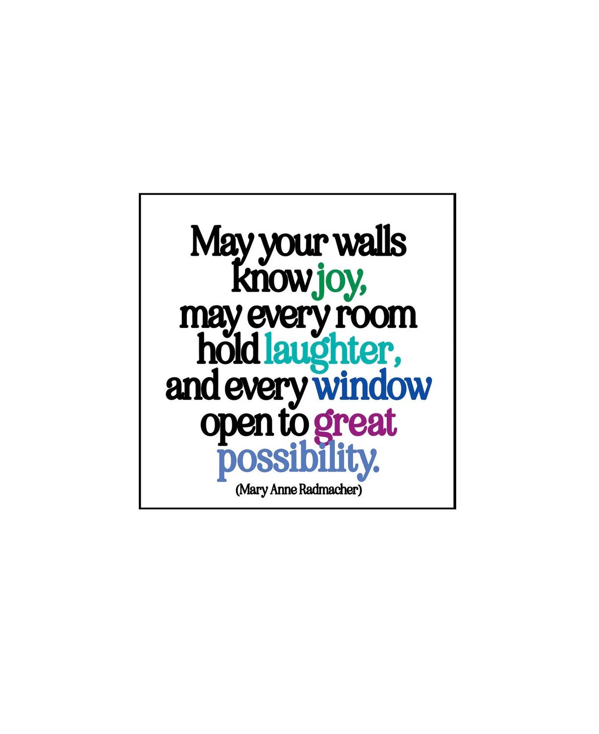 May Your Walls Know Joy Magnet