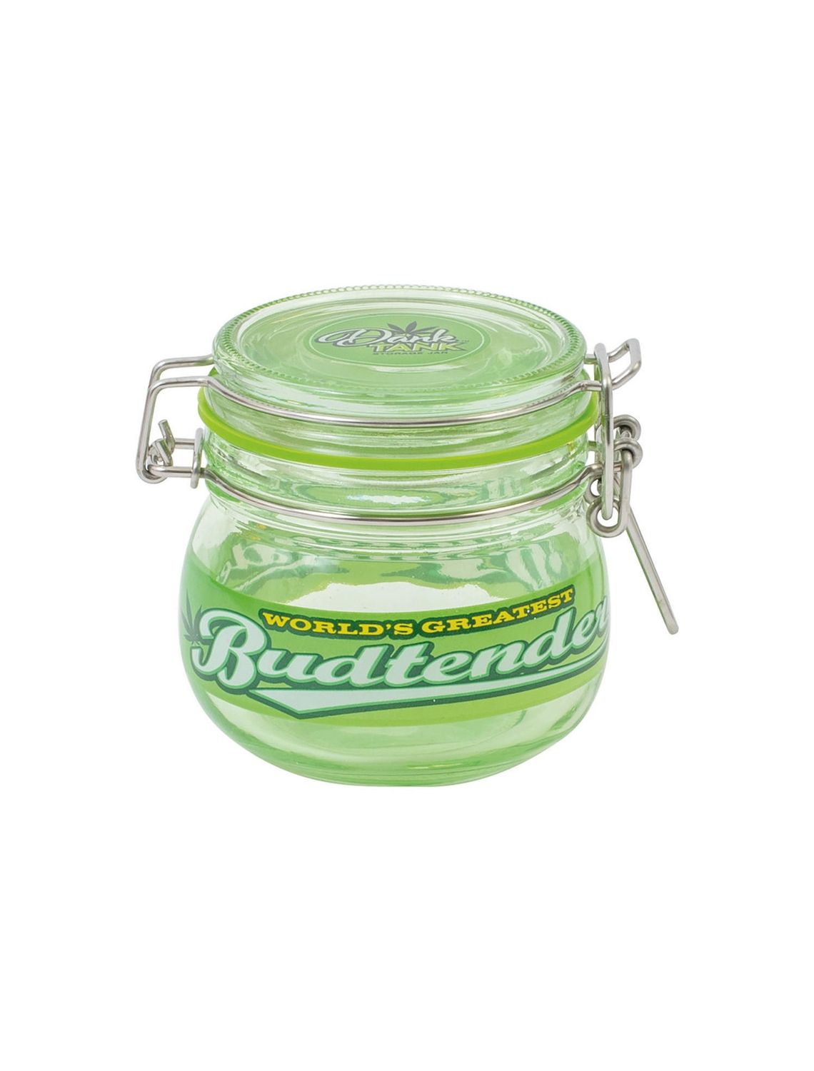 World&#39;s Greatest Budtender Large Storage Jar with Gasket Seal Lid