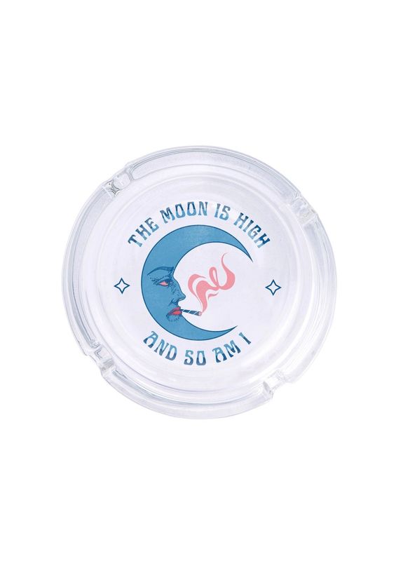 The Moon Is High And So Am I Glass Ashtray