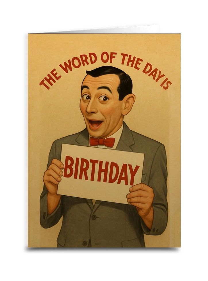 The Word Of The Day Is Birthday Pee-wee Card