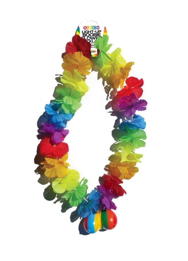 Rainbow Light Up Boobie Lei Necklace