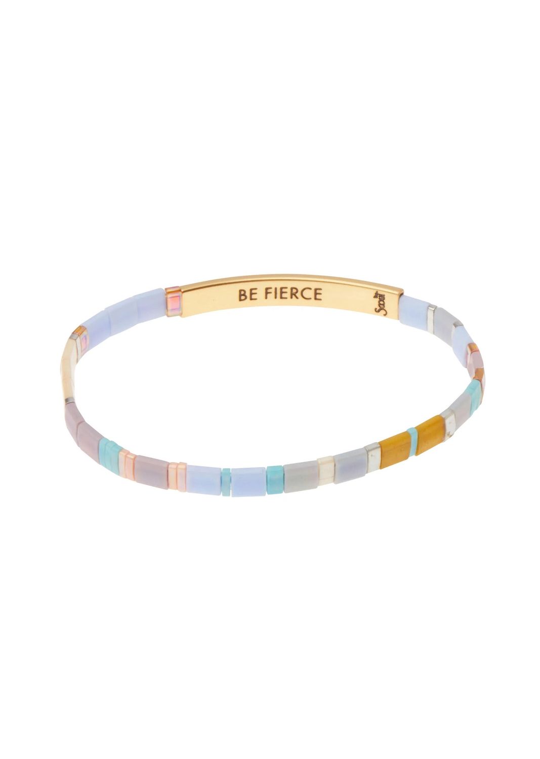 Be Fierce Good Karma Lavender Gold Miyuki Bracelet