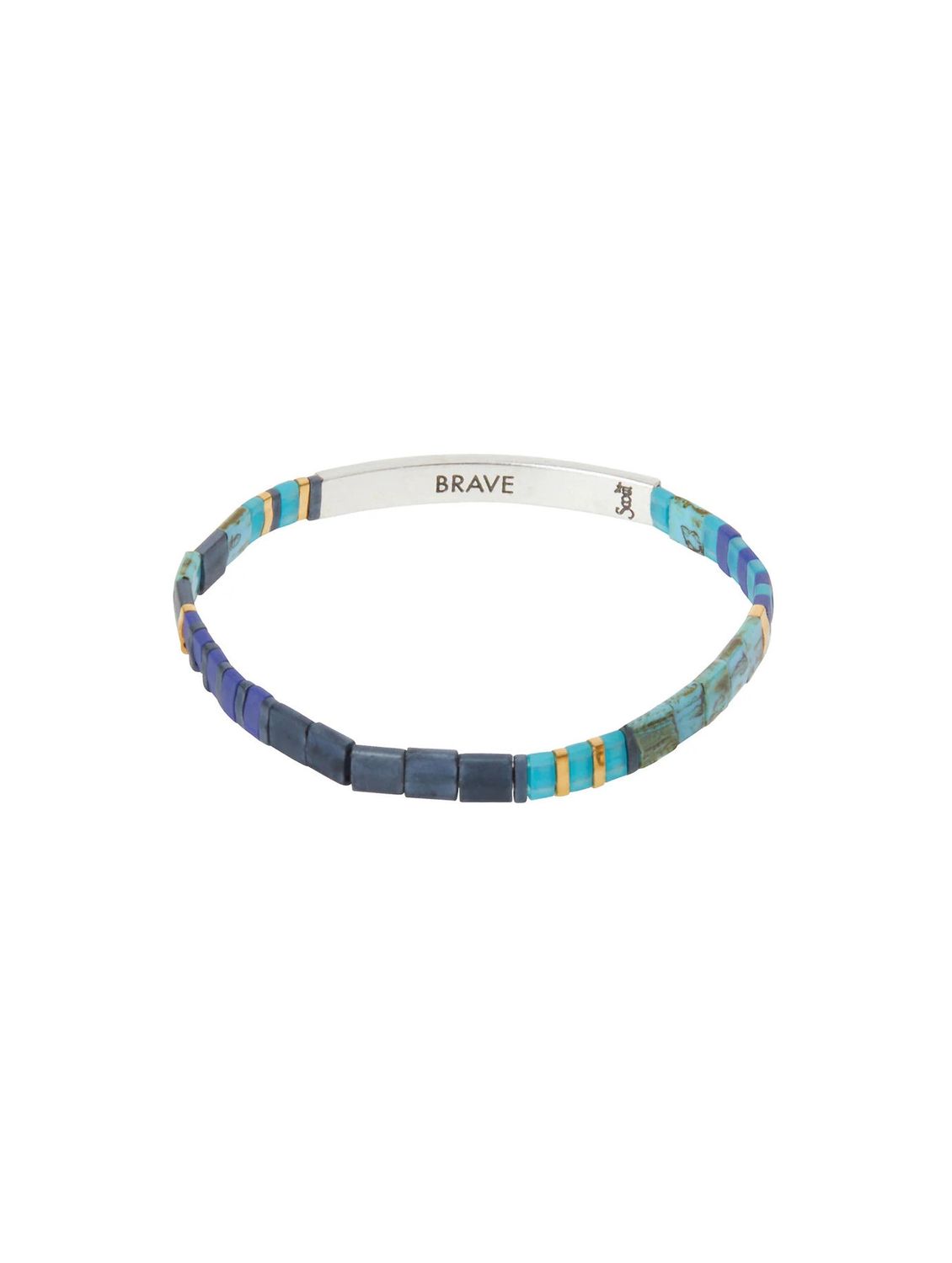 Brave Good Karma Cobalt Silver Miyuki Bracelet