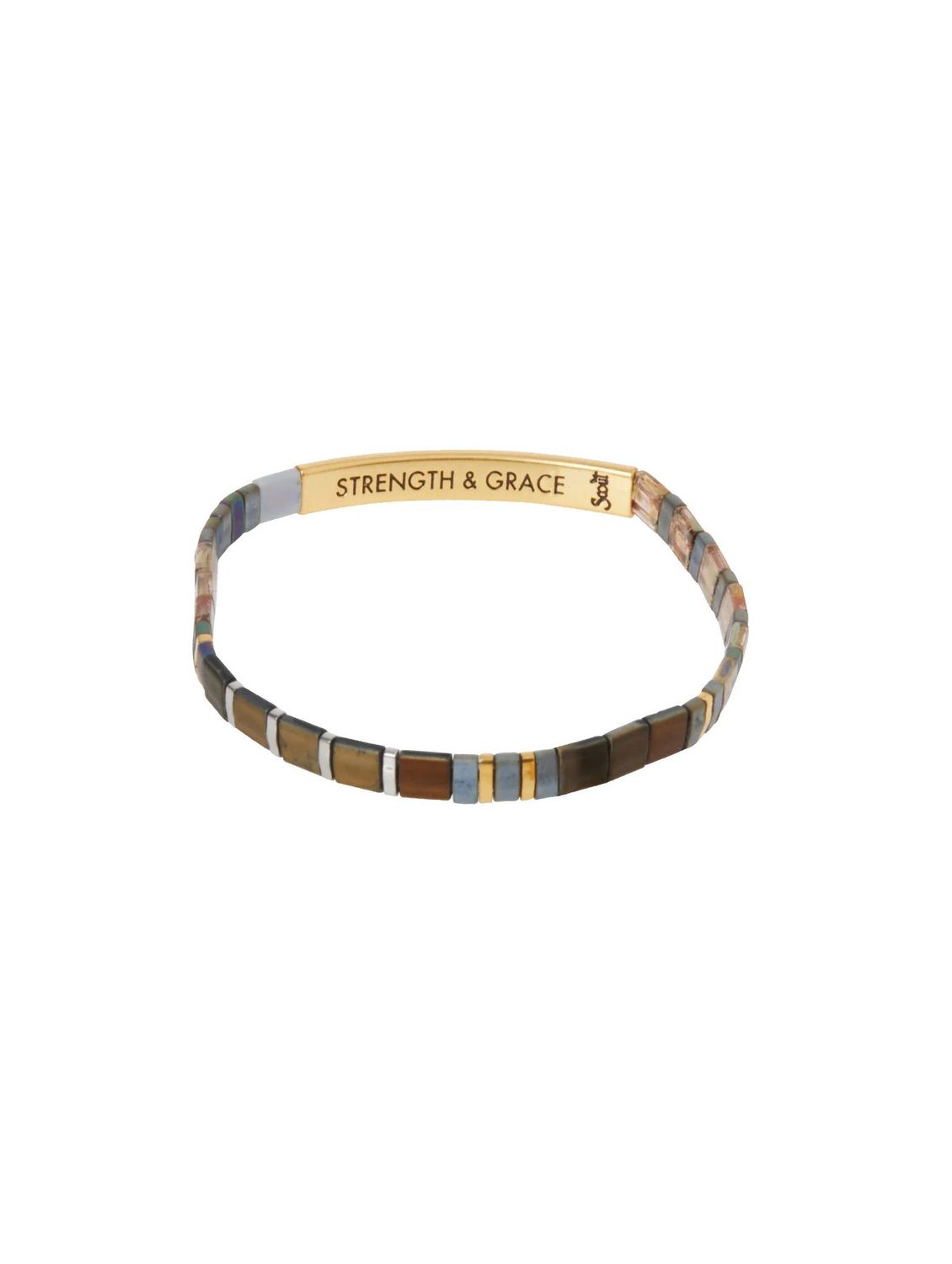 Strength And Grace Good Karma Gunmetal Gold Miyuki Bracelet