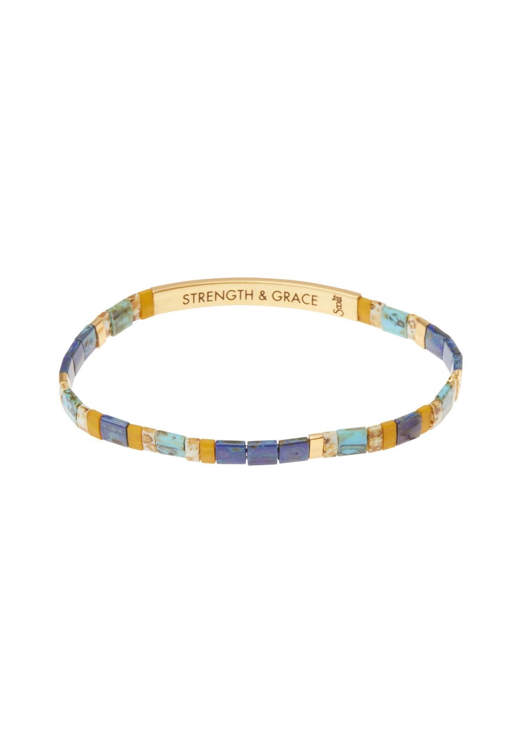 Strength And Grace Good Karma Indigo Gold Miyuki Bracelet