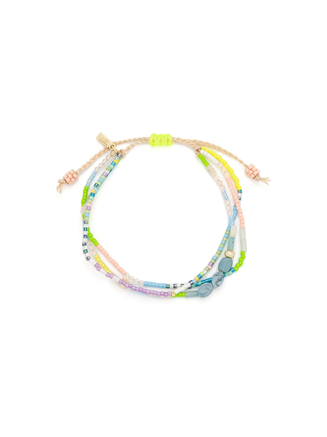 Salt And Sunshine Blue Howlite Gold Mixed Media Bracelet