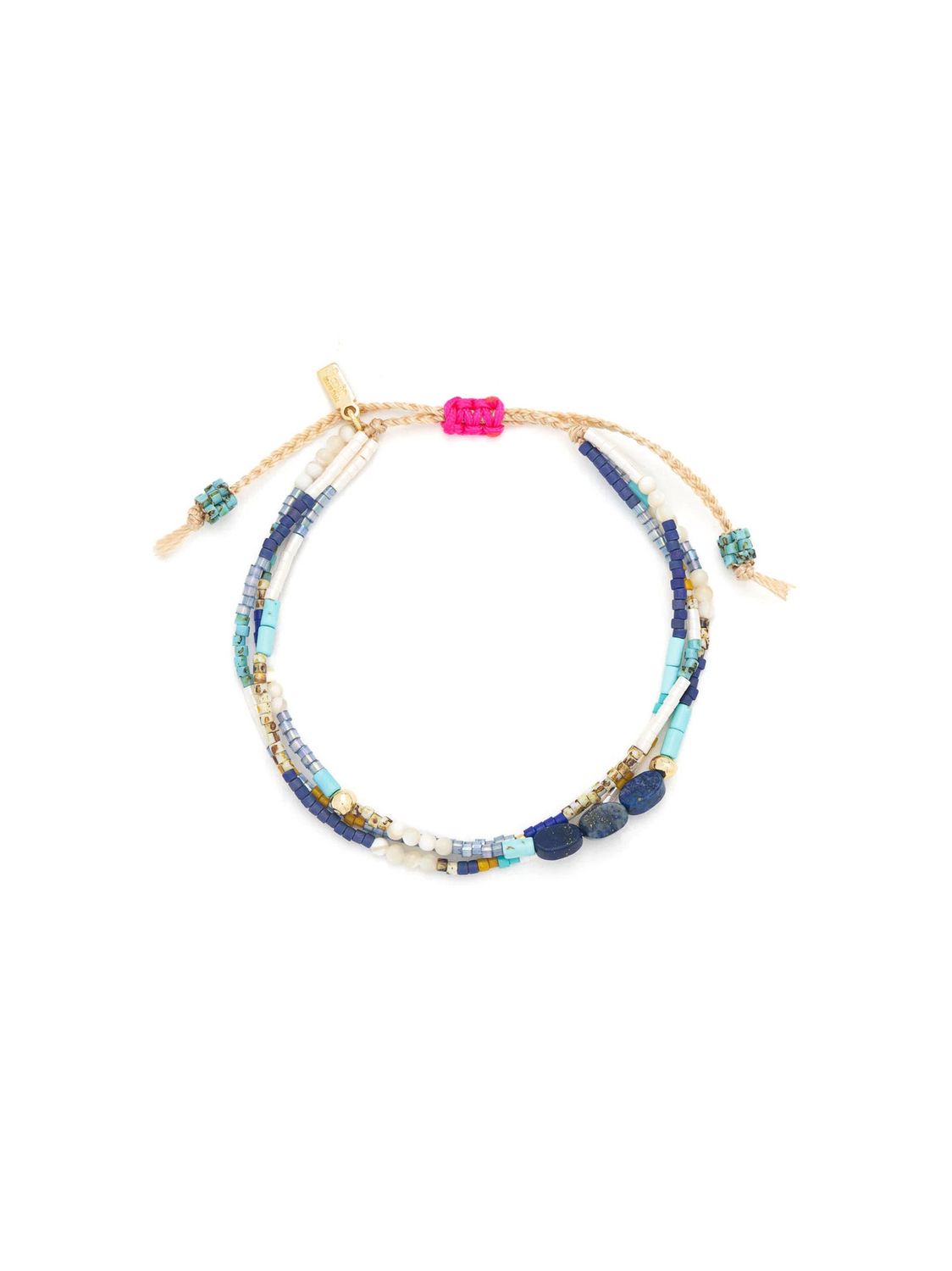 Stargazing Lapis Gold Mixed Media Bracelet