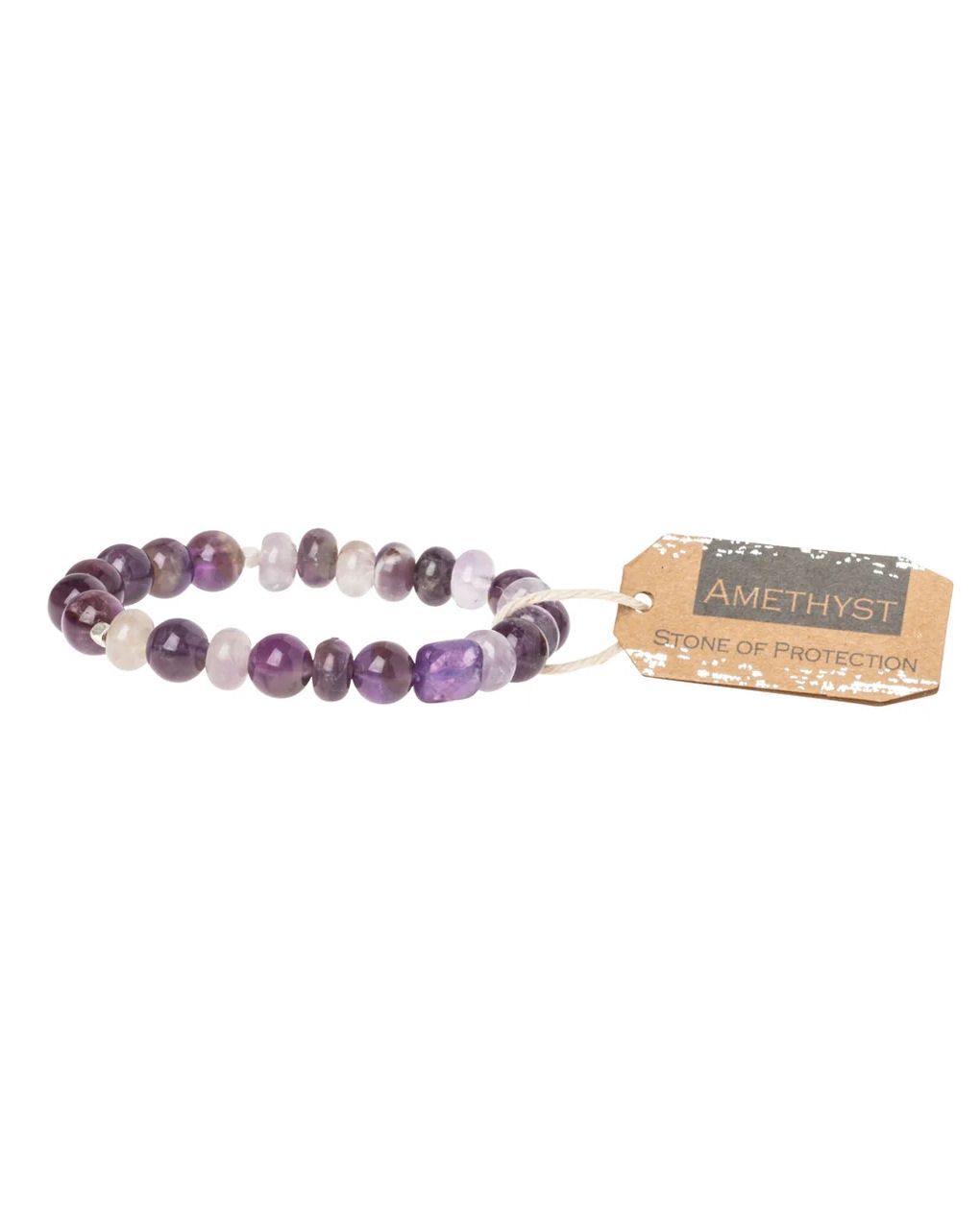 Amethyst Stone Of Protection Stack Bracelet