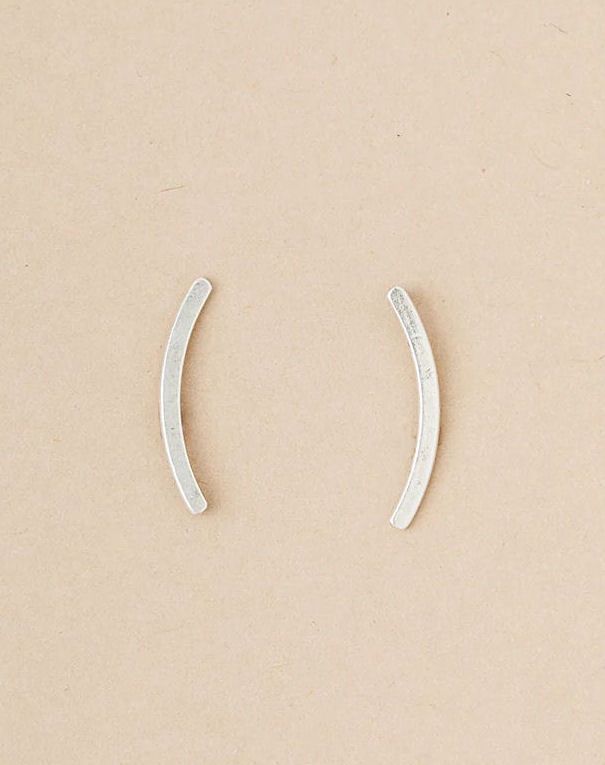 Comet Curve Sterling Silver Earrings