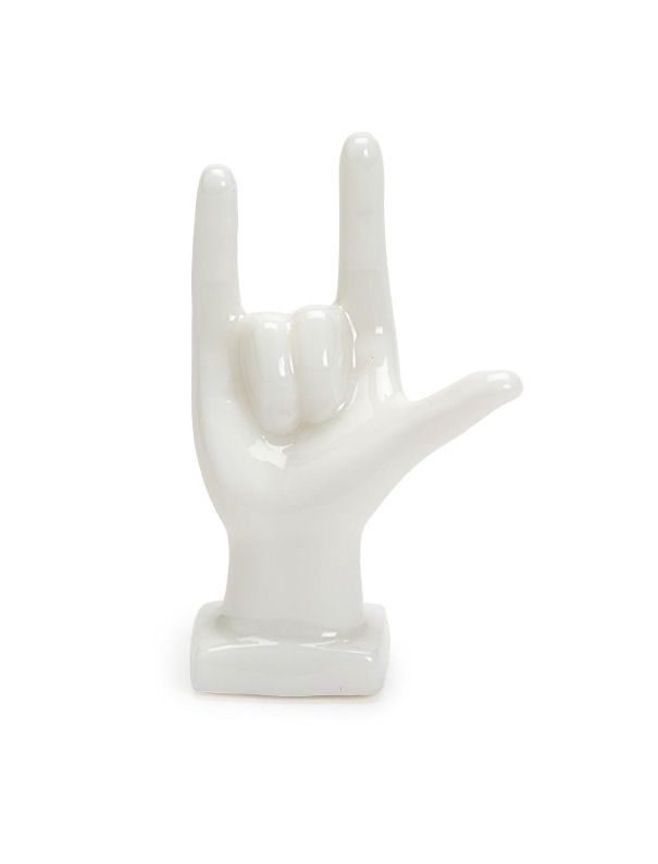 I Love You ASL Hand Gesture On Rectangular Base Matchbox