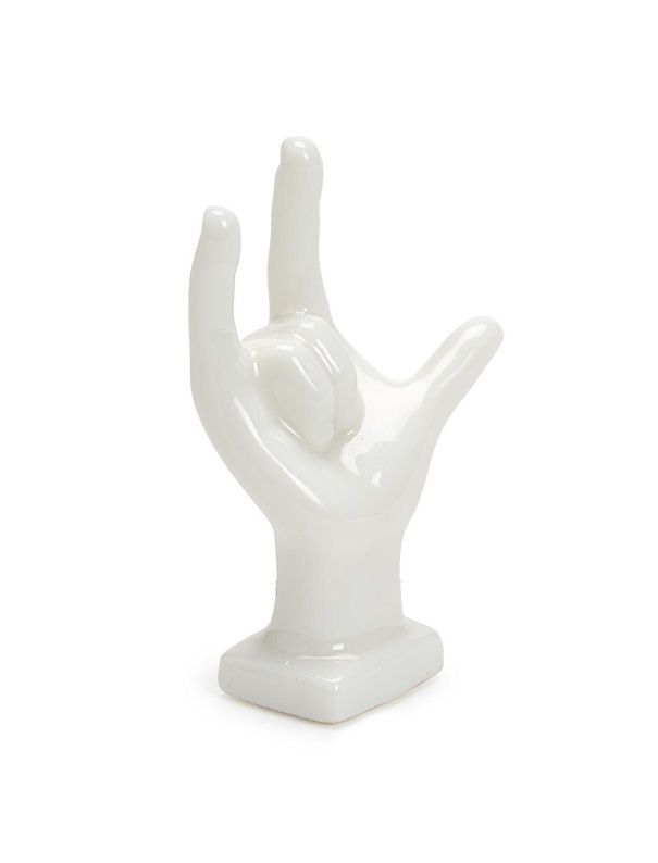 I Love You ASL Hand Gesture On Rectangular Base Matchbox