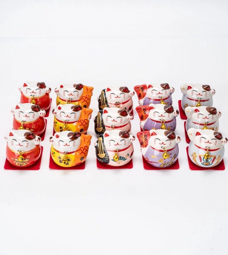 Lucky Cat Figurines 2.5” Assorted