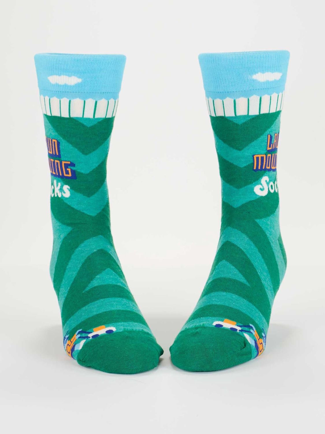 Lawn Mowing Socks Blue Q Men's Socks