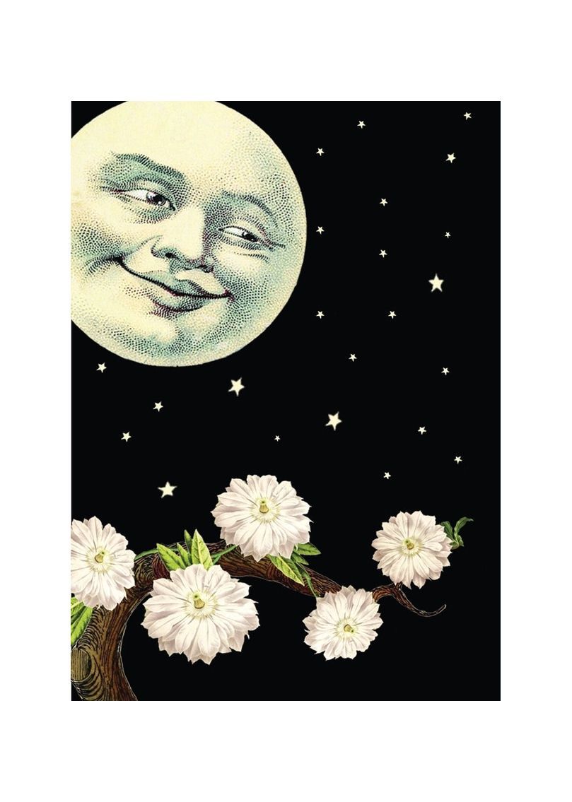 Moon Face Mini Enclosure Card