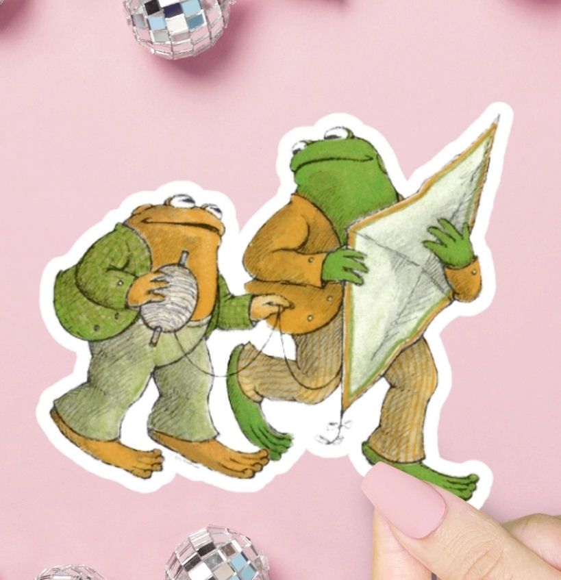 Frog And Toad Kite Sticker