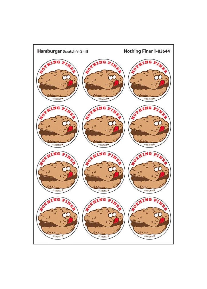 Hamburger Scratch N’ Sniff Stickers