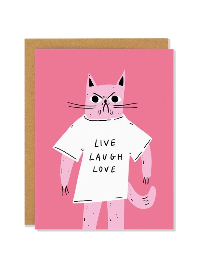 Live Laugh Love Cat Card