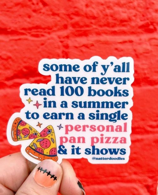 Personal Pan Pizza Book Sticker
